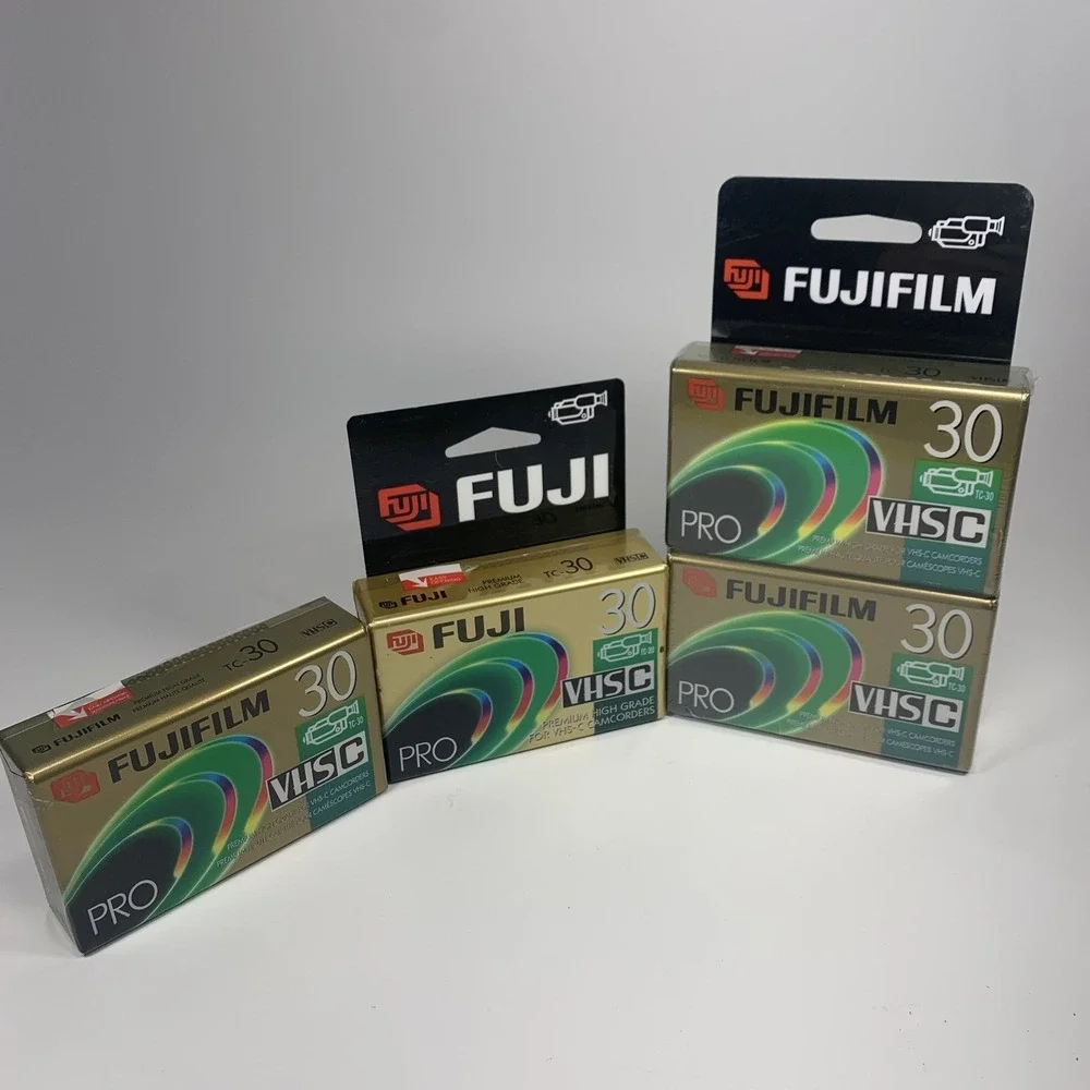 Lot of 4 Fujifilm VHS-C 30 Min Pro Premium High Grade Camcorder Tapes Sealed